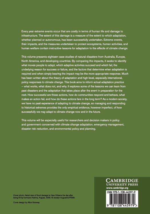 Produktbild: Natural Disasters and Adaptation to Climate Change