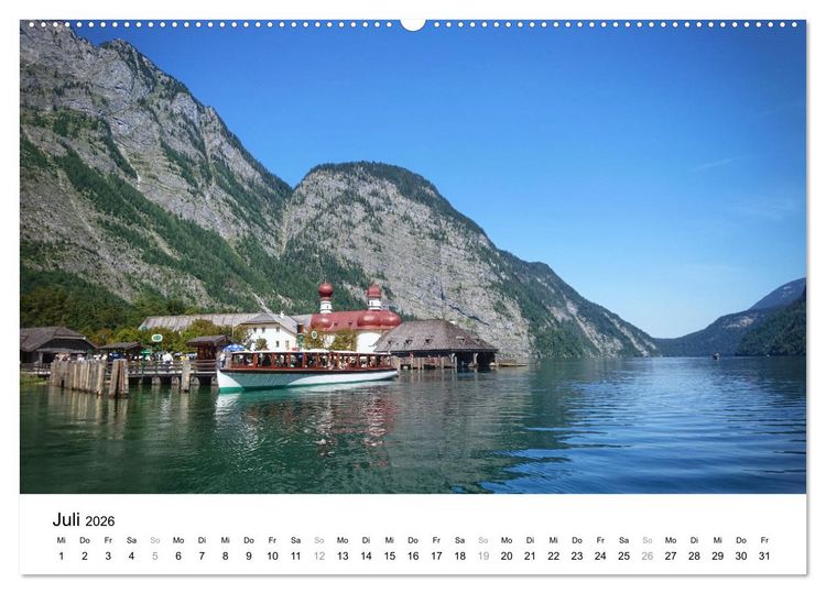 Produktbild: Berchtesgadener Land - Wanderhighlights in Bayern (Wandkalender 2026 DIN A2 quer), CALVENDO Monatskalender