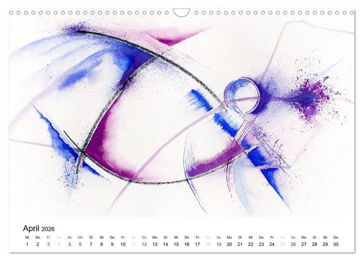 Produktbild: Abstrakte Aquarelle (Wandkalender 2026 DIN A3 quer), CALVENDO Monatskalender