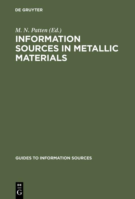 Produktbild: Information Sources in Metallic Materials