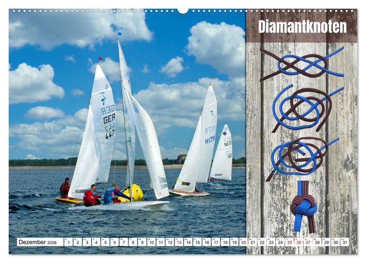 Produktbild: Schnittige Jollen - wichtige Knoten (Wandkalender 2026 DIN A2 quer), CALVENDO Monatskalender
