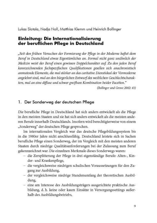 Produktbild: Die Internationalisierung der beruflichen Pflege in Deutschland