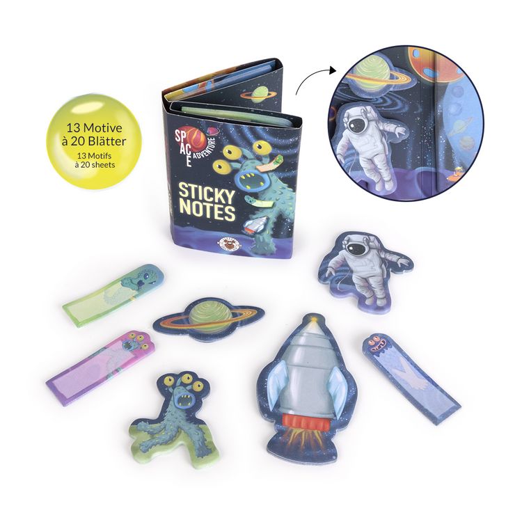 Produktbild: Space Sticky Notes Mini-Organizer 260 Bl