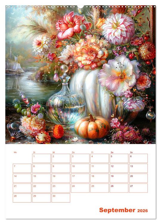 Produktbild: Blumenglanz (hochwertiger Premium Wandkalender 2026 DIN A2 hoch), Kunstdruck in Hochglanz