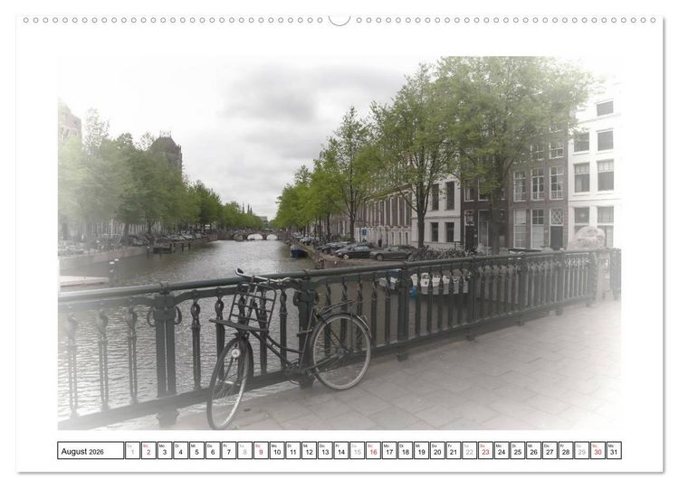 Produktbild: AMSTERDAM Erinnerungen (Wandkalender 2026 DIN A2 quer), CALVENDO Monatskalender