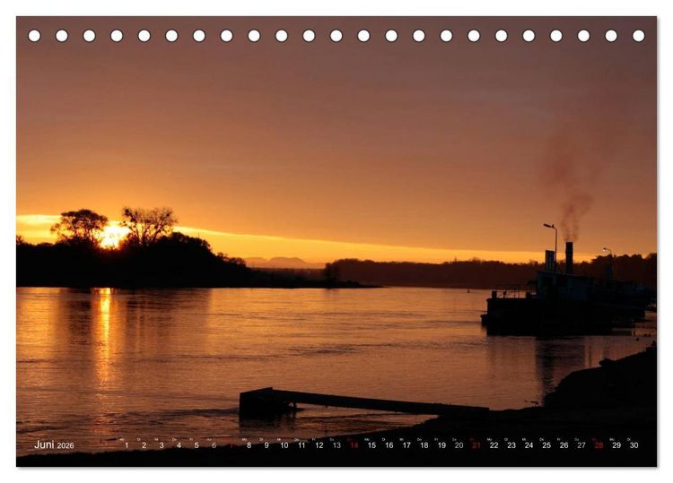 Produktbild: Die Elbe in Dresden-Laubegast (Tischkalender 2026 DIN A5 quer), CALVENDO Monatskalender