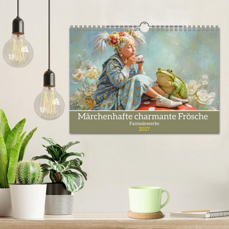 Produktbild: M&auml;rchenhafte charmante Fr&ouml;sche - Fantasiewerke (Wandkalender 2027 DIN A4 quer), CALVENDO Monatskalender