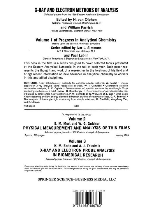 Produktbild: Advances in X-ray Analysis