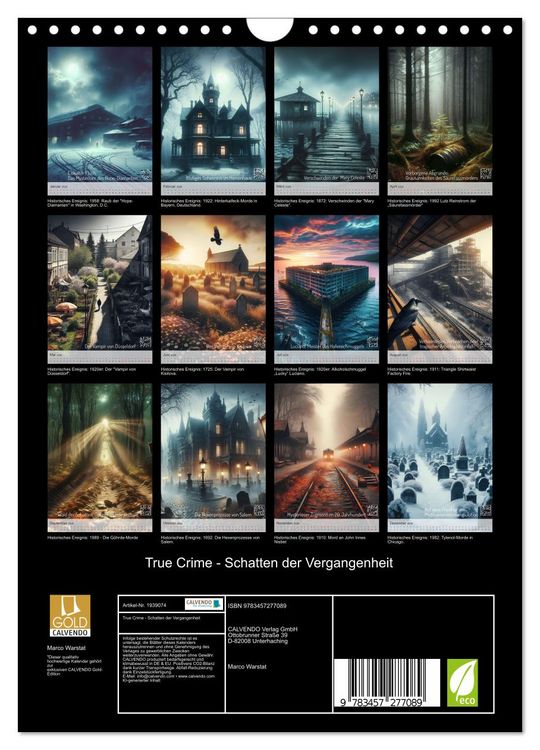 Produktbild: True Crime - Schatten der Vergangenheit (Wandkalender 2026 DIN A4 hoch), CALVENDO Monatskalender