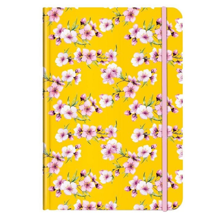 Produktbild: Notizbuch A5 Bl&uuml;ten gelb