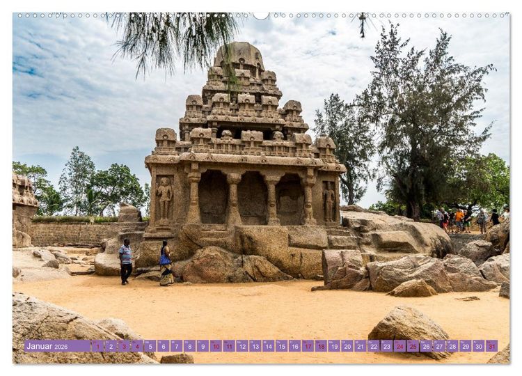 Produktbild: Indien - Der S&uuml;den (hochwertiger Premium Wandkalender 2026 DIN A2 quer), Kunstdruck in Hochglanz