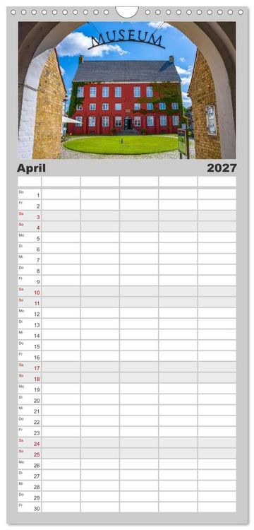Produktbild: Familienplaner 2027 - Unterwegs in Schleswig mit 5 Spalten (Wandkalender, 21 x 45 cm) CALVENDO