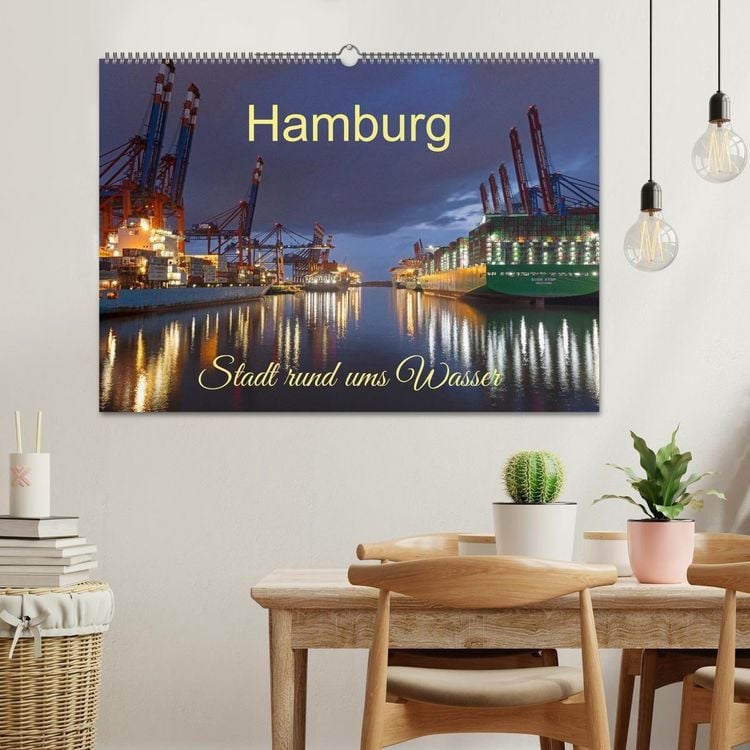 Produktbild: Hamburg - Stadt rund ums Wasser (Wandkalender 2027 DIN A2 quer), CALVENDO Monatskalender
