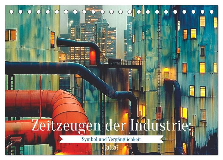Produktbild: Zeitzeugen der Industrie: Symbol und Verg&auml;nglichkeit (Tischkalender 2026 DIN A5 quer), CALVENDO Monatskalender