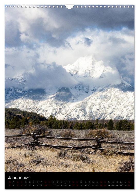 Produktbild: Teton Range - Der Grand Teton National Park (Wandkalender 2026 DIN A3 hoch), CALVENDO Monatskalender