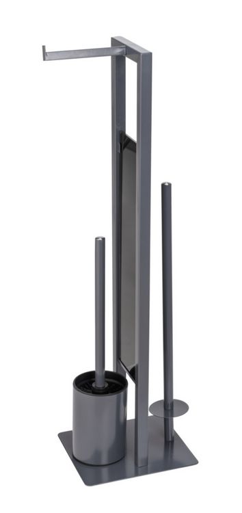 Produktbild: Stand WC-Garnitur Mod. Rivalta Grau, Platte aus Sicherheitsglas