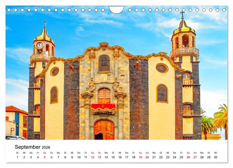 Produktbild: Teneriffas sch&ouml;nste St&auml;dte - La Laguna und La Orotava (Wandkalender 2026 DIN A4 quer), CALVENDO Monatskalender