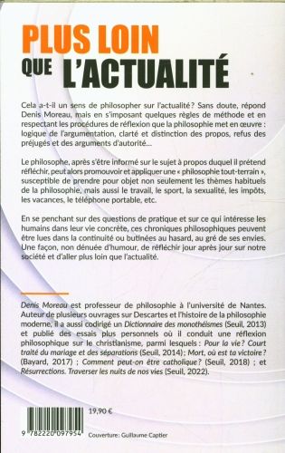 Produktbild: Plus loin que l'actualit&eacute; : philosopher jour apr&egrave;s jour