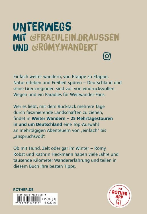Produktbild: Weiter Wandern. 25 Mehrtagestouren in und um Deutschland