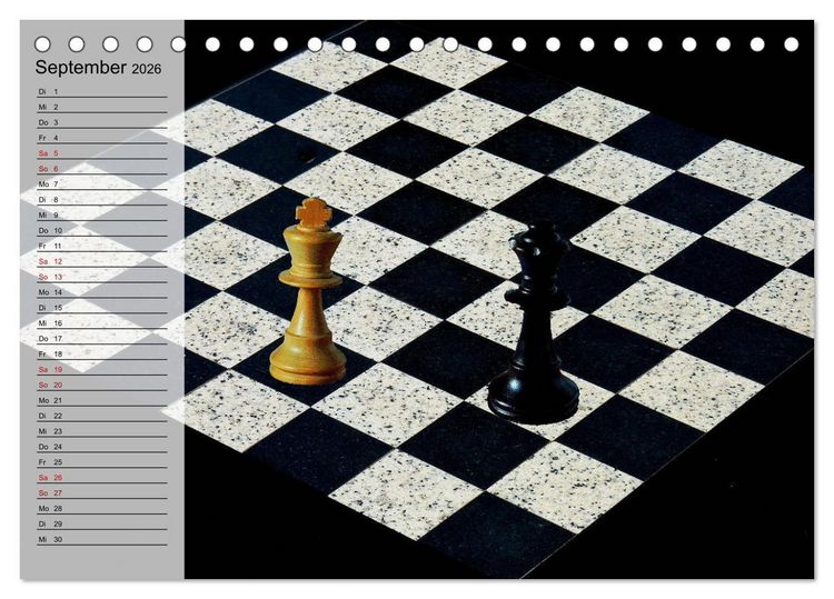 Produktbild: SCHACH - Spiel der K&ouml;nige (Tischkalender 2026 DIN A5 quer), CALVENDO Monatskalender