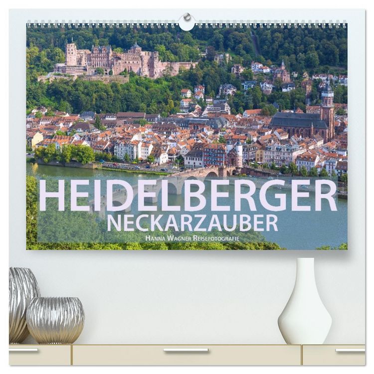 Produktbild: Heidelberger Neckarzauber (hochwertiger Premium Wandkalender 2026 DIN A2 quer), Kunstdruck in Hochglanz