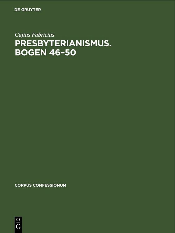 Produktbild: Presbyterianismus. Bogen 46&ndash;50