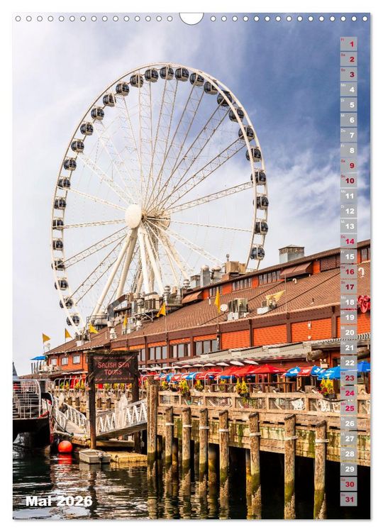 Produktbild: SEATTLE Imposante Stadt- und Naturimpressionen (Wandkalender 2026 DIN A3 hoch), CALVENDO Monatskalender