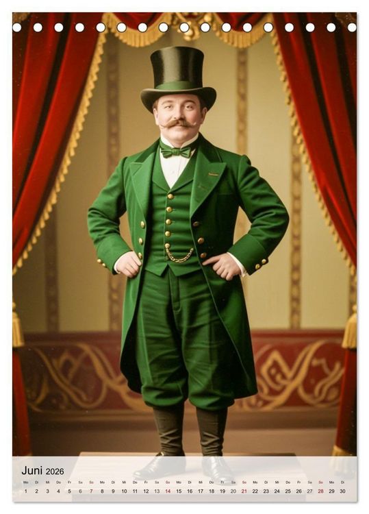 Produktbild: Zirkus der Kuriosit&auml;ten - Vintage, Faszination und Manege (Tischkalender 2026 DIN A5 hoch), CALVENDO Monatskalender