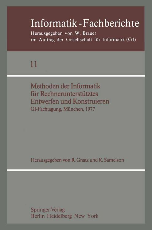 Produktbild: Methoden der Informatik f&uuml;r Rechnerunterst&uuml;tztes Entwerfen und Konstruieren
