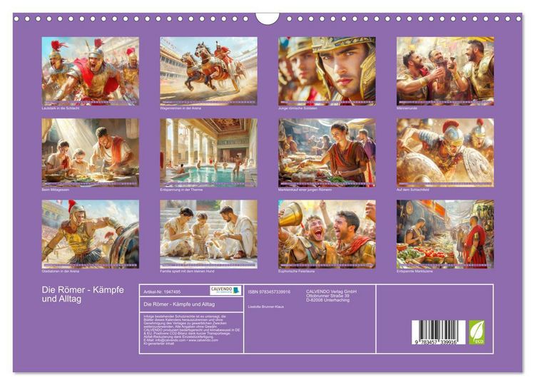 Produktbild: Die R&ouml;mer - K&auml;mpfe und Alltag (Wandkalender 2026 DIN A3 quer), CALVENDO Monatskalender