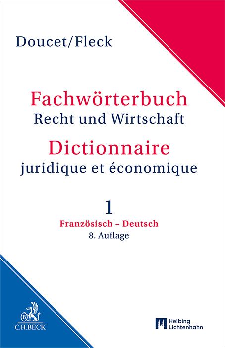 Produktbild: Fachw&ouml;rterbuch Recht und Wirtschaft Band 1: Franz&ouml;sisch - Deutsch