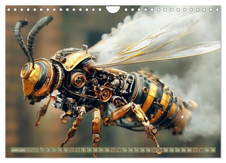 Produktbild: Die fantastische Welt der Steampunk-Insekten (Wandkalender 2026 DIN A4 quer), CALVENDO Monatskalender
