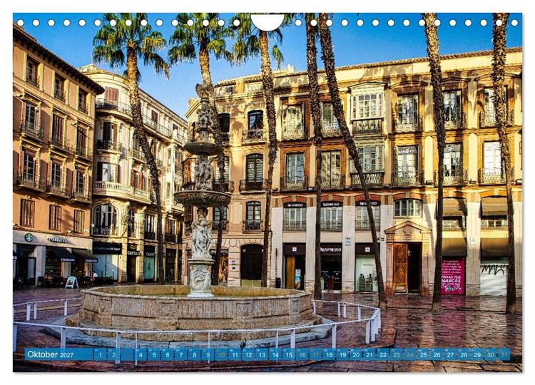 Produktbild: Malaga Highlights der Stadt an der Costa del Sol (Wandkalender 2027 DIN A4 quer), CALVENDO Monatskalender