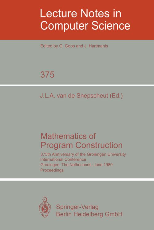 Produktbild: Mathematics of Program Construction