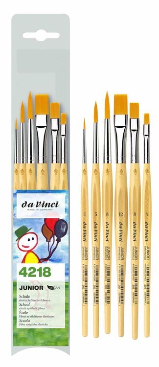 Produktbild: da Vinci Pinselset Junior Starter, Schule und Kindergarten, Pinsel 6er Set