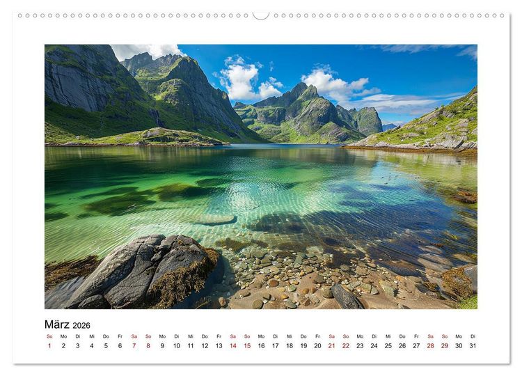 Produktbild: Traumhafte Buchten (hochwertiger Premium Wandkalender 2026 DIN A2 quer), Kunstdruck in Hochglanz
