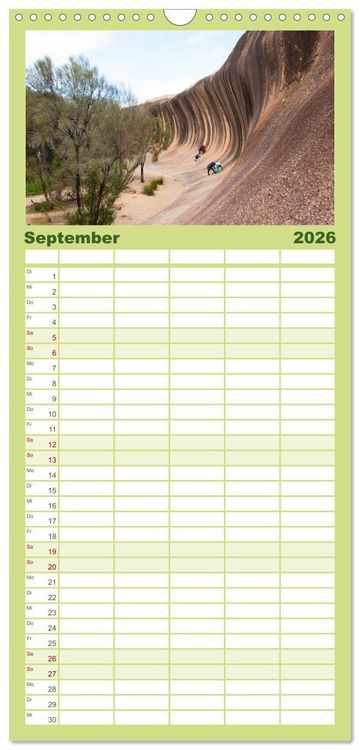 Produktbild: Familienplaner 2026 - Australien - Travel The Gravel mit 5 Spalten (Wandkalender, 21 x 45 cm) CALVENDO