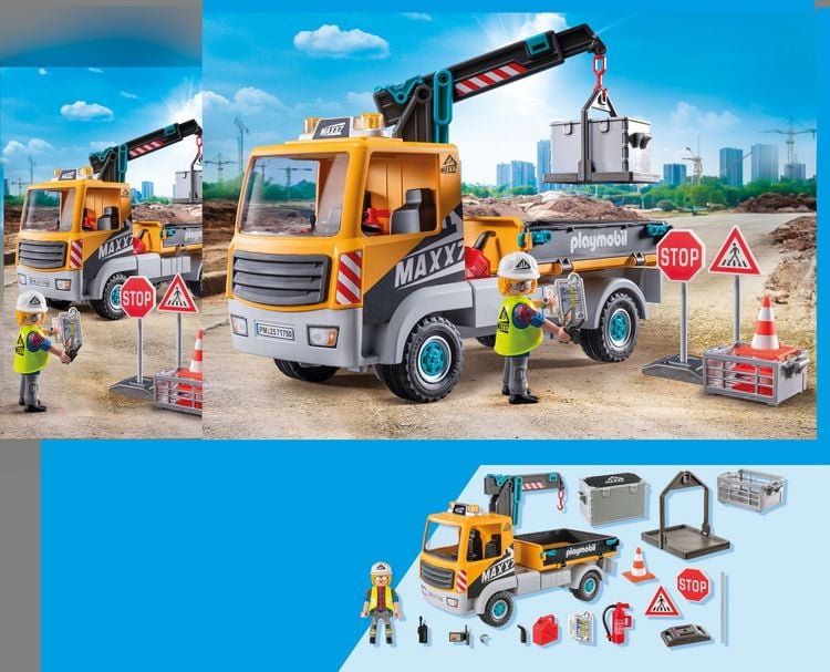 Produktbild: Playmobil&reg; 71750 Baustellen-LKW mit Kran
