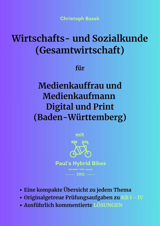 Produktbild: Wirtschafts- und Sozialkunde (Gesamtwirtschaft) f&uuml;r Medienkauffrau und Medienkaufmann Digital und Print (Baden-W&uuml;rttemberg)