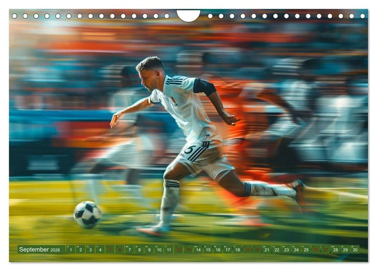Produktbild: Fu&szlig;ball - Dynamik am Ball (Wandkalender 2026 DIN A4 quer), CALVENDO Monatskalender