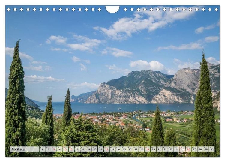 Produktbild: WUNDERBARER GARDASEE Riva del Garda und Torbole (Wandkalender 2026 DIN A4 quer), CALVENDO Monatskalender