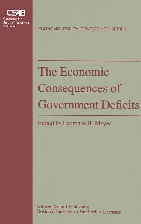 Produktbild: The Economic Consequences of Government Deficits
