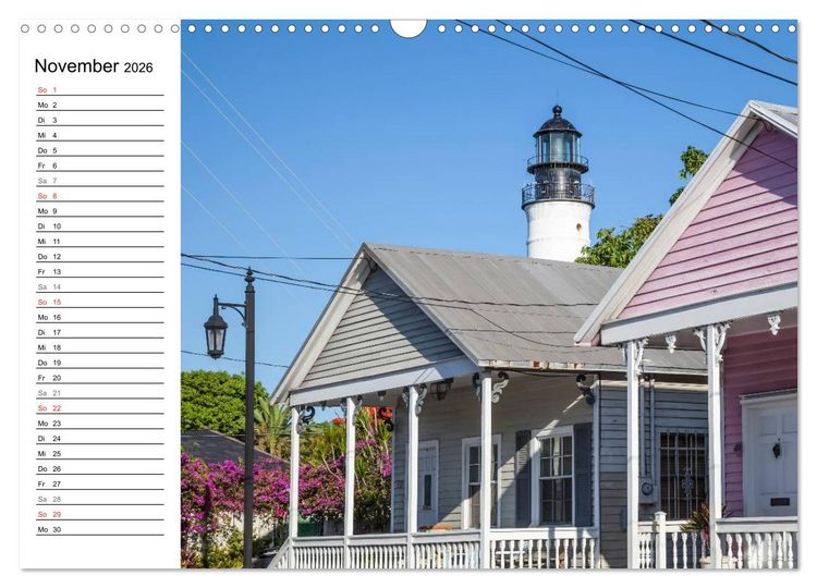 Produktbild: FLORIDA KEYS und KEY WEST Malerische Reiseroute (Wandkalender 2026 DIN A3 quer), CALVENDO Monatskalender