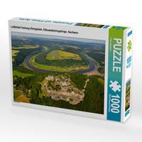 Produktbild: CALVENDO Puzzle Luftbildd Festung K&ouml;nigstein, Elbsandsteingebirge, Sachsen | 1000 Teile Lege-Gr&ouml;&szlig;e 64x48cm Foto-Puzzle f&uuml;r gl&uuml;ckliche Stunden