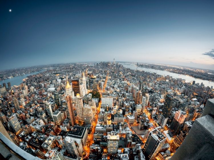 Produktbild: CALVENDO Puzzle New York City bei Nacht | 1000 Teile Lege-Gr&ouml;&szlig;e 64x48cm Foto-Puzzle f&uuml;r gl&uuml;ckliche Stunden