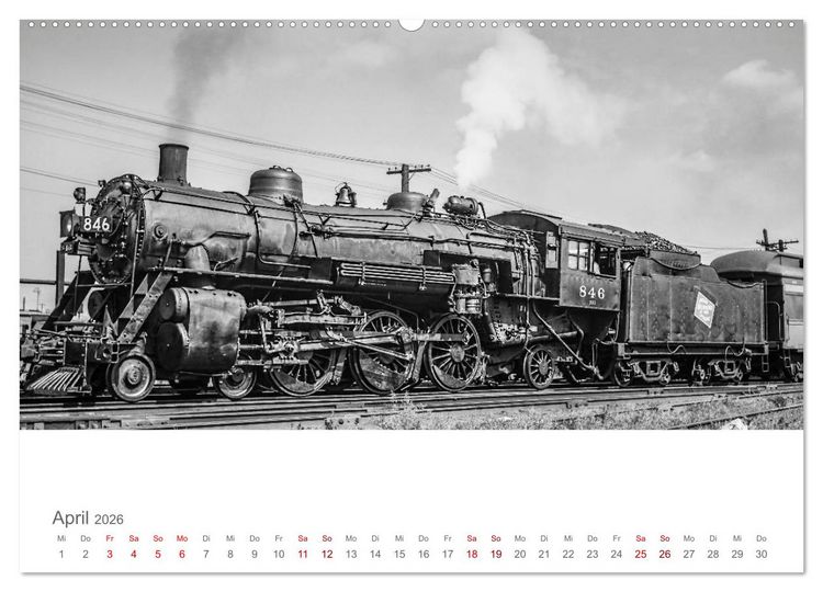 Produktbild: US-Dampflokomotiven (Wandkalender 2026 DIN A2 quer), CALVENDO Monatskalender