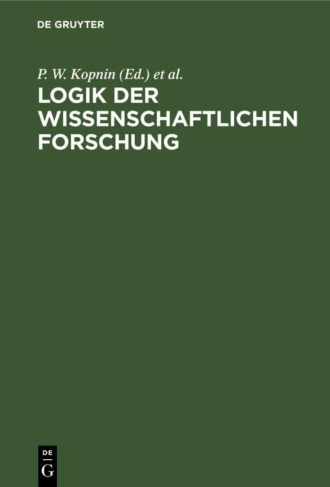Produktbild: Logik der wissenschaftlichen Forschung