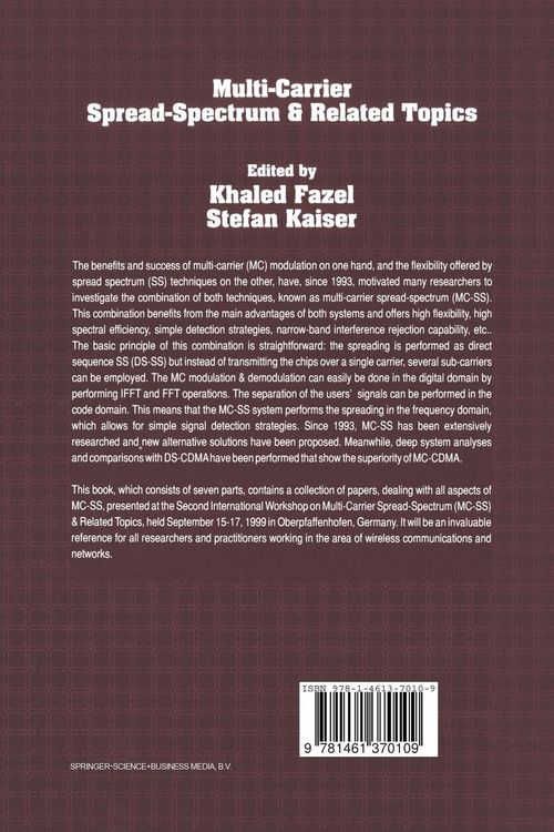 Produktbild: Multi-Carrier Spread Spectrum & Related Topics