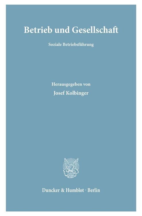 Produktbild: Betrieb und Gesellschaft.