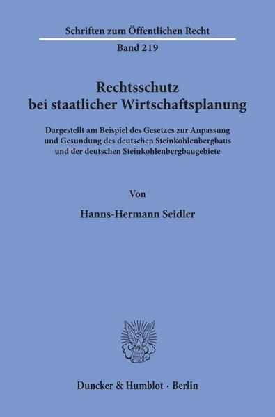 Produktbild: Rechtsschutz bei staatlicher Wirtschaftsplanung.